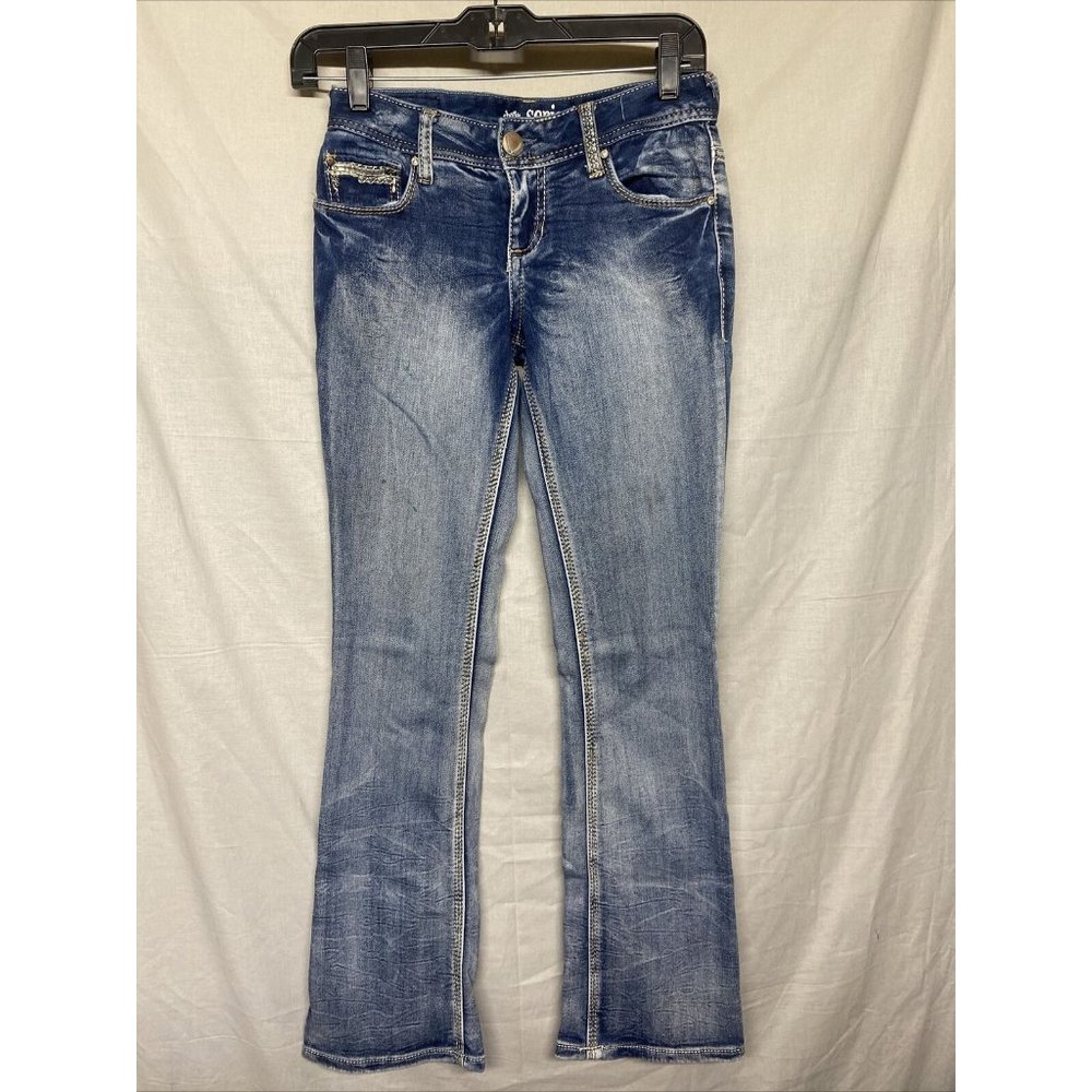 Short and Sexy Series Womens Denim Jean Pants 1 Dark Wash Boot Cut Slight Flare